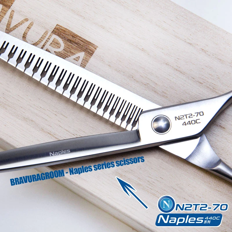 Профессиональные ножницы для разбавления домашних животных красоты 7 дюймов 23