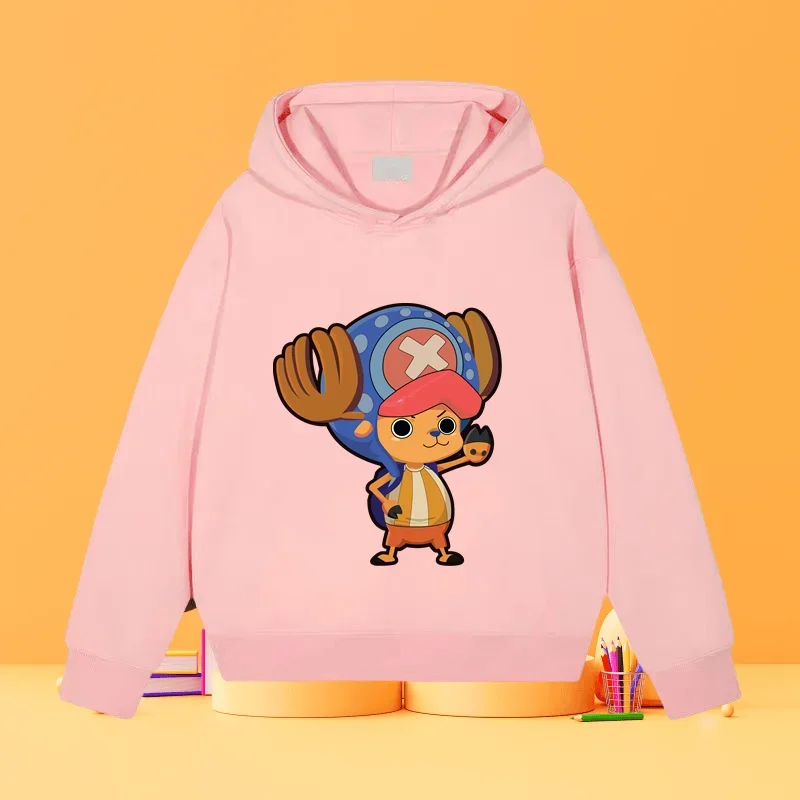 Luffy Qiaoba мультфильм аниме Детская Повседневная модная толстовка с капюшоном Топ