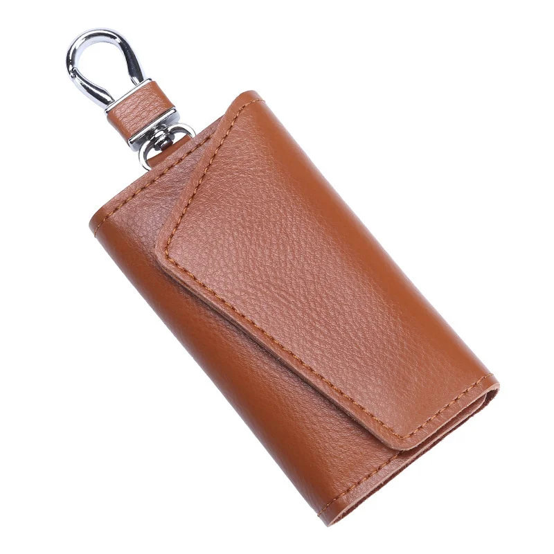 New Genuine Leather Keychains For Men Car Key clip Holder Bag Men's And Women's Ring Large Capacity Fashion Luxury wallets