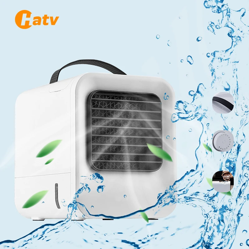 

HATV USB Mini Fan Portable Air Conditioner Air Cooler For Room Mobile Humidification 500ml Water Cooled Fan For Home Office