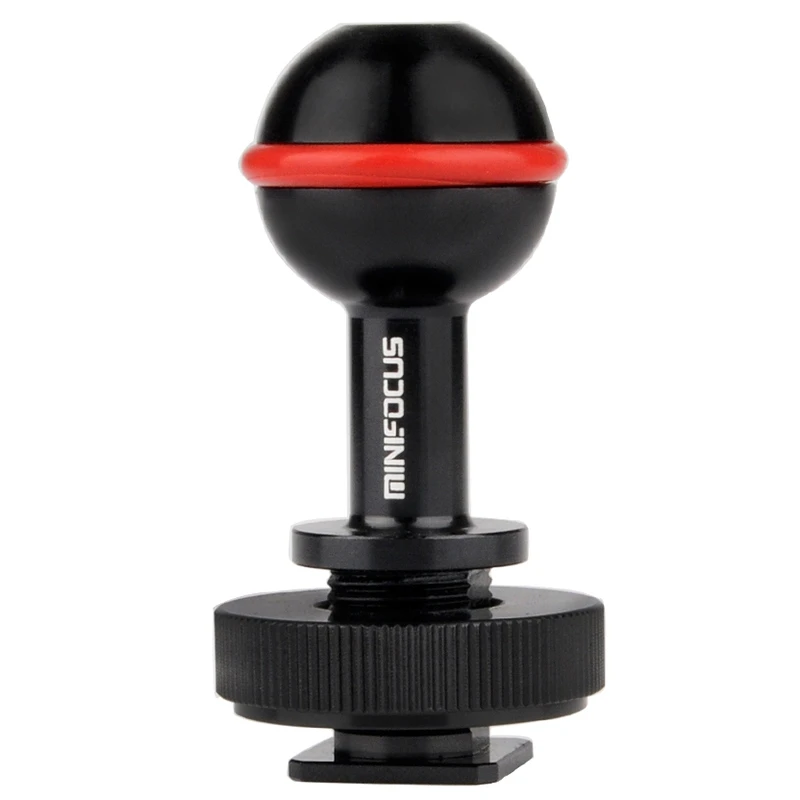 

Diving Cold Shoe 1 Inch Ball Mount Head Base Adapter Connector For Underwater Camera Waterproof Housings Case Video/Flash/Strobe