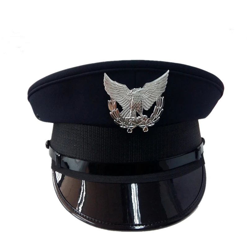 

HONGKONG POLICE VISOR CAP Captain Pilot Hat Military Hats for Men Captain's Cap Military Men Hat