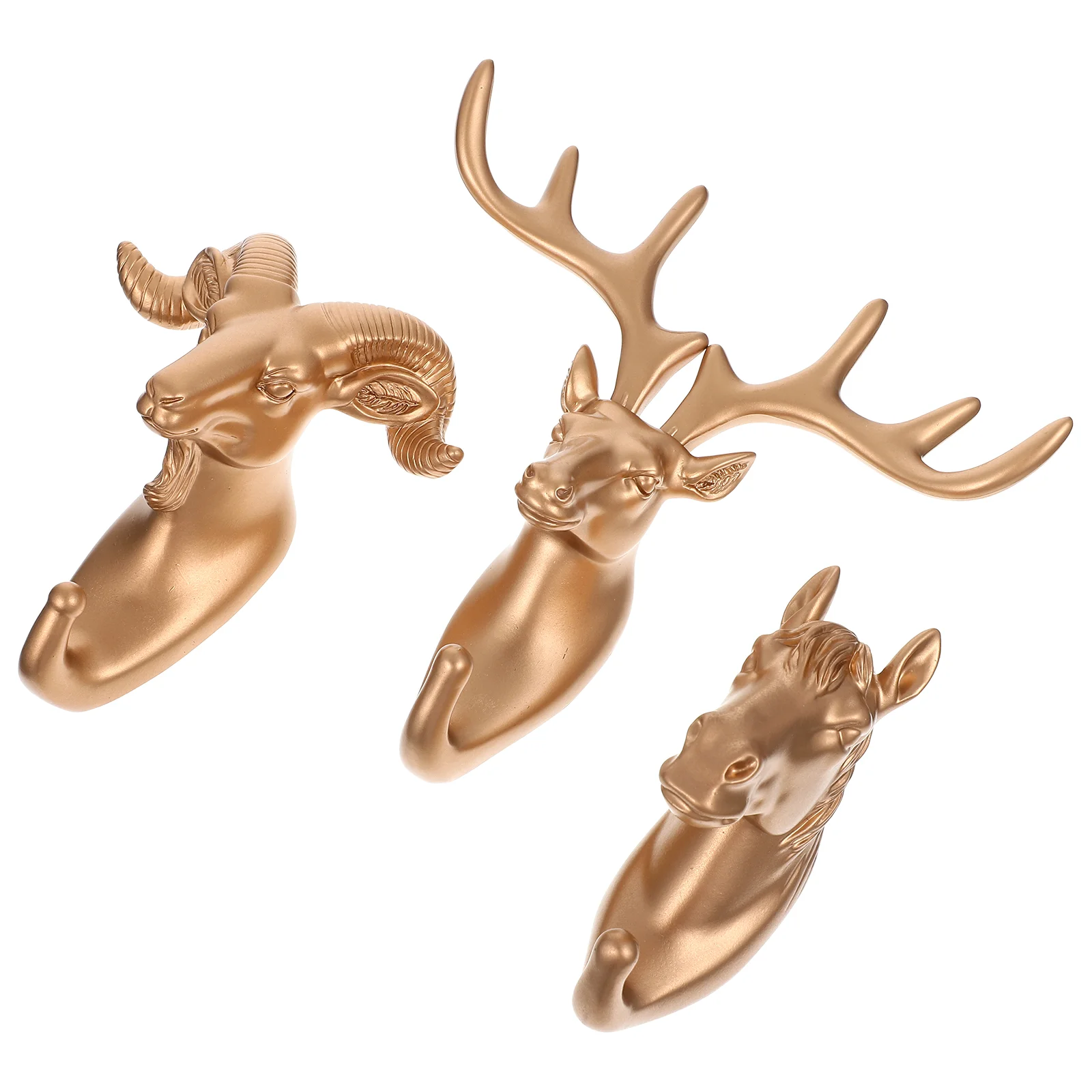 

Wall Hooks Hook Coat Bathroom Head Hangers Towel Hanger Decorative Animals Hat Clothes Decor Iron Horse Door Single Kitchen Deer