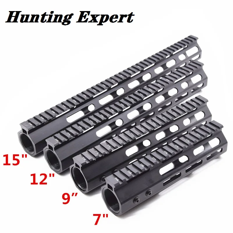 

7-9-12-15 Inch Free Float M-LOK Handguard Picatinny Rail Mount Scope Mount with Steel Barrel Nut for .223 5.56 AR15 M16 Mlok