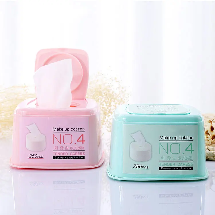

250 шт./кор. выдвижного типа, хлопковые салфетки для удаления салфеток для макияжа, косметический инструмент для глубокой очистки, бумажные с...