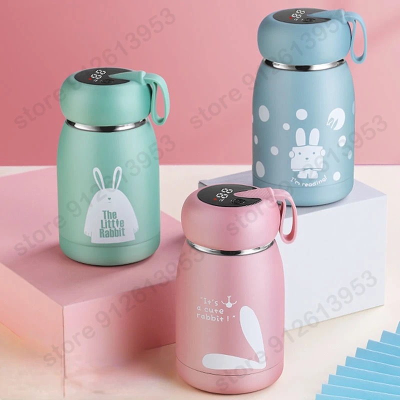 

Mass Portable Coffee Mugs In-Car Tea Water Thermos Bottle Smart Insulation Cup Temperature Display Vacuum Flasks Christmas Gifts