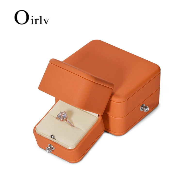 Oirlv Jewelry Box High End Luxury Gift Ring Box Velvet Pendant Necklace Leather Jewelry Gift Boxes For Gift Jewelry Storage Box