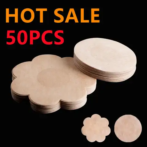 Nipple Pasties Nipple Covers Women Adhesive Breast Petals Disposable Pads Female Stickers for Nipples on The Chest 50Pcs/set