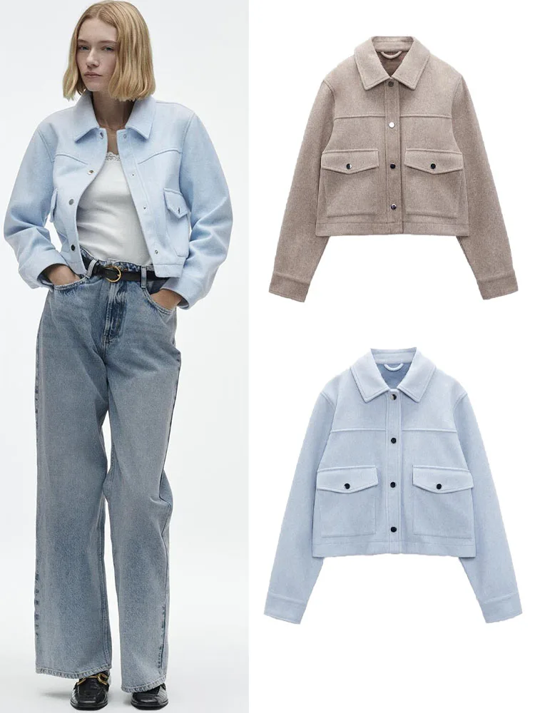 

Женский топ, новинка весны 2023, свободное мягкое пальто с карманами и длинным рукавом