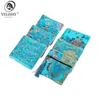 Китайская парча ручной работы шелковая вышивка мягкая молния маленькая Подарочная сумка для ювелирных изделий Сумка Для Хранения Чехол атласный кошелек для монет