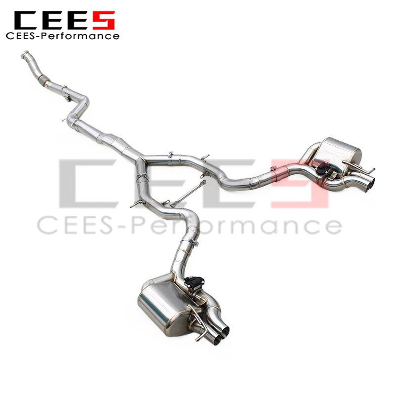Фото Спортивная выхлопная система CEES для Mercedes CLE53 AMG M256 3.0T 2024+ из нержавеющей стали с глушителем и пультом дистанционного управления №4