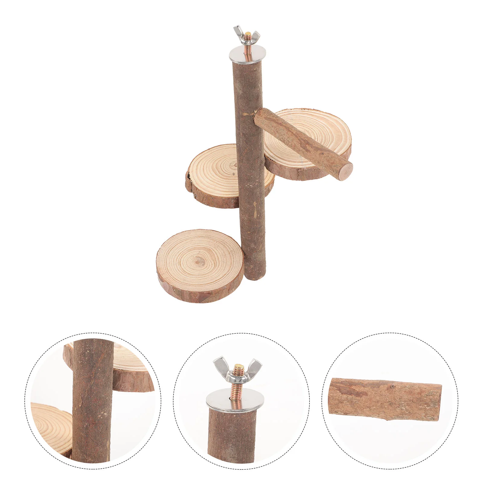 

Wood Bird Perch Accessories Cages Parrot Toy Stand Platform Birdcage Wooden Parakeet Stick Perches
