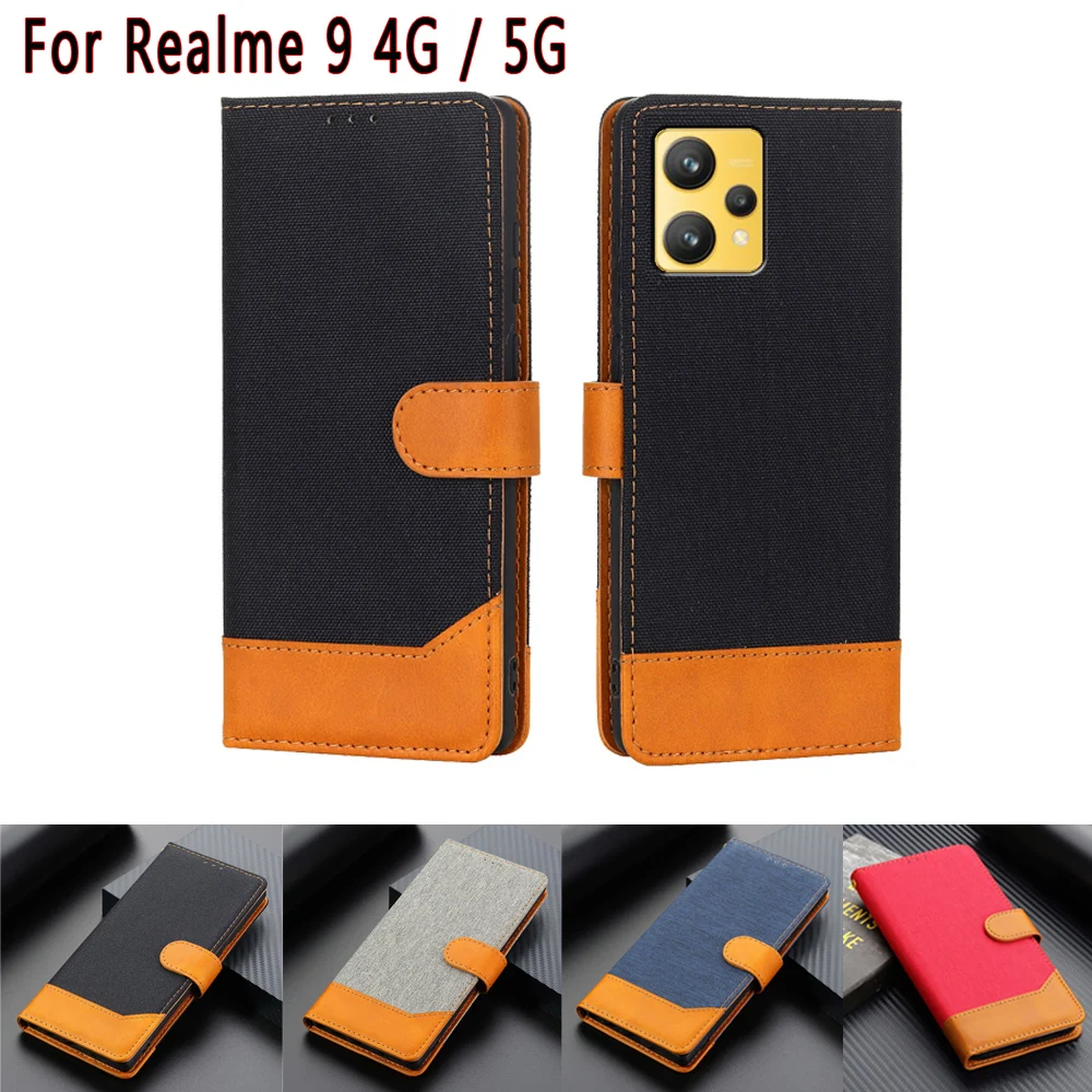 

Etui Hoesje Case For Realme 9 RMX3521 Cover Magnetic Card Stand Flip Wallet Leather Phone Shell Book For Realme9 4G 5G Case Bag