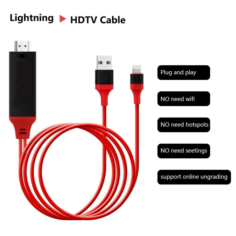 HDTV Cable Display for IPhone for Samsung Huawei Phone Screen Connect To HDMI HD TV Projector Audio Video Adapter Converter images - 6