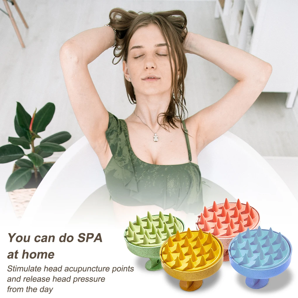 

Silicone brush for scalp massage, care tool, hair washing comb, shower brush, Bath spa, slimming massage brushes