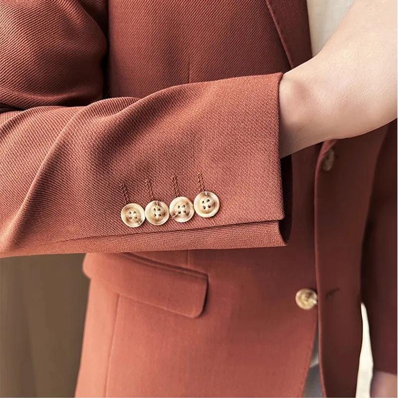 Мужской Стильный Однотонный Повседневный Костюм