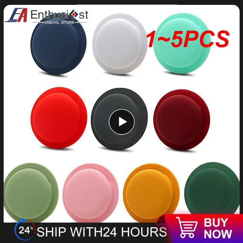 

1~5PCS Only Cover For Airtags Tracker Silicone Case Anti-lost Protective Sleeve Back Adhesive Mount Soft Cover Protector For