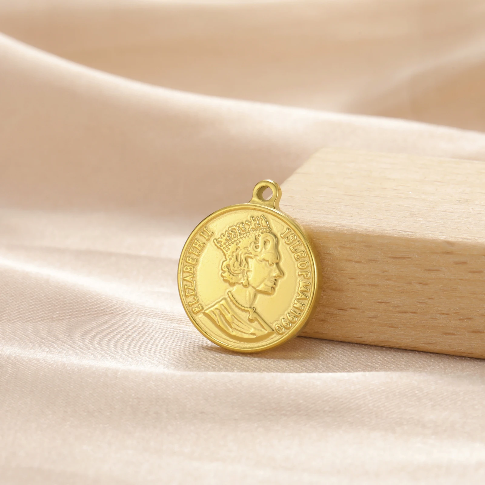 Медальон для монет Двусторонняя подвеска-головка DOS винтажный материал из