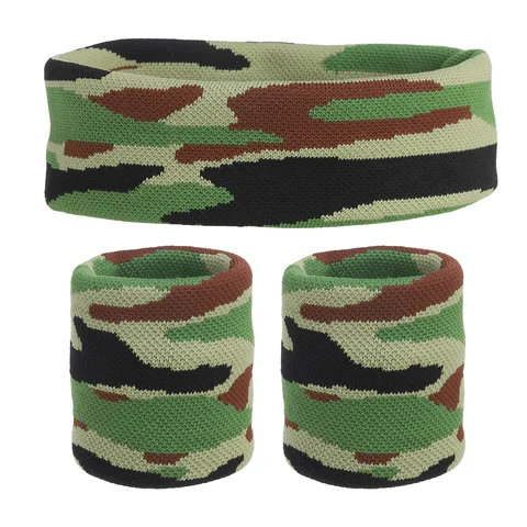 Комплект спортивных повязок на голову из махровой ткани, набор браслетов, влагоотводящая повязка на голову, впитывающая пот, для женщин и мужчин для бега