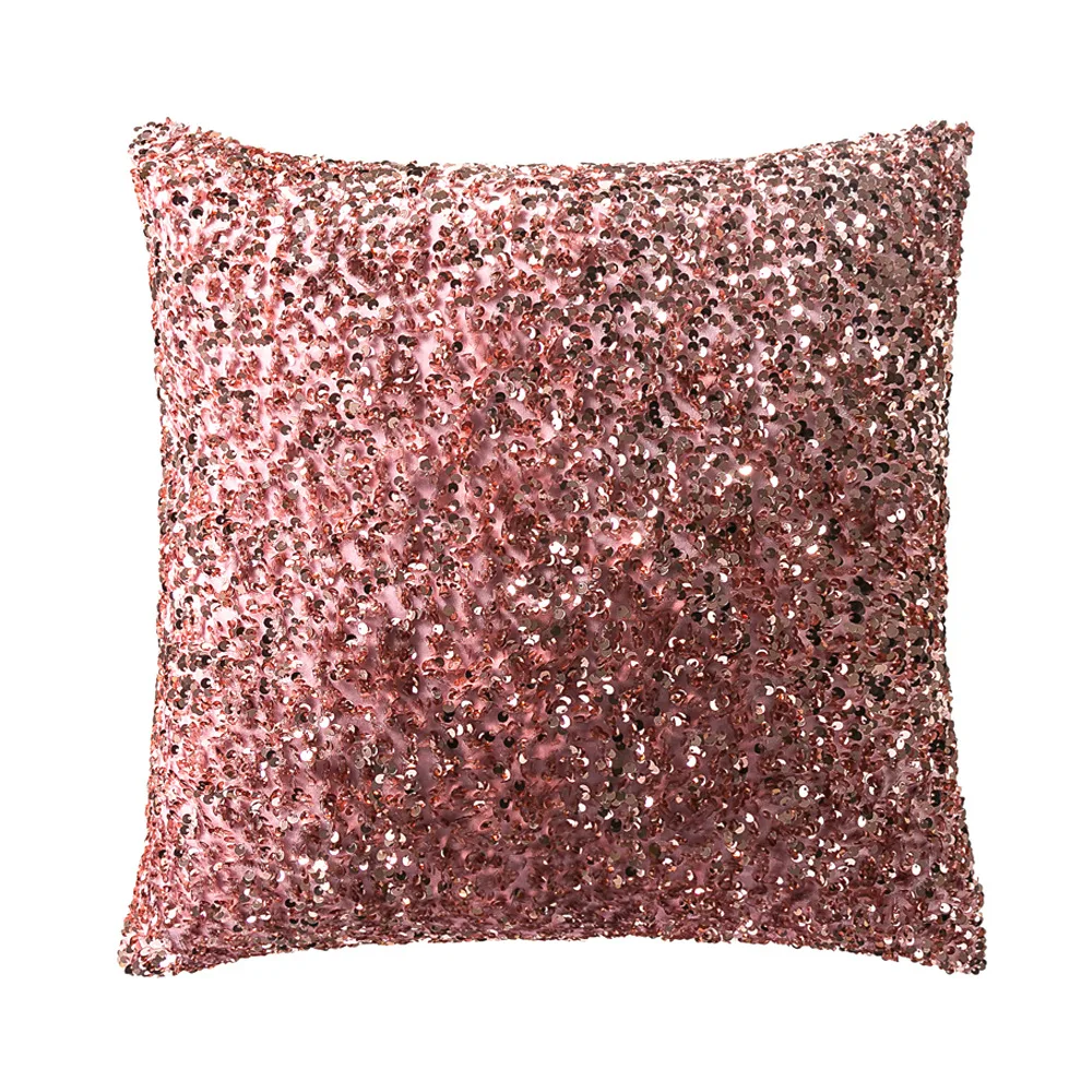 

Colorful Shiny Sequins Decor Cushion Covers 45X45cm Living Room Throw Pillows Cover Home Decor almofadas decorativas para sofá