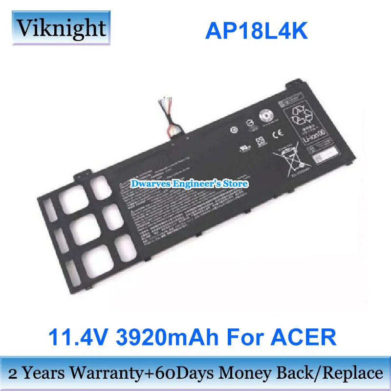 Оригинальный аккумулятор 11,4 в, 3920 мАч, 45 Вт-ч AP18L4K для Acer TravelMate P6 P614