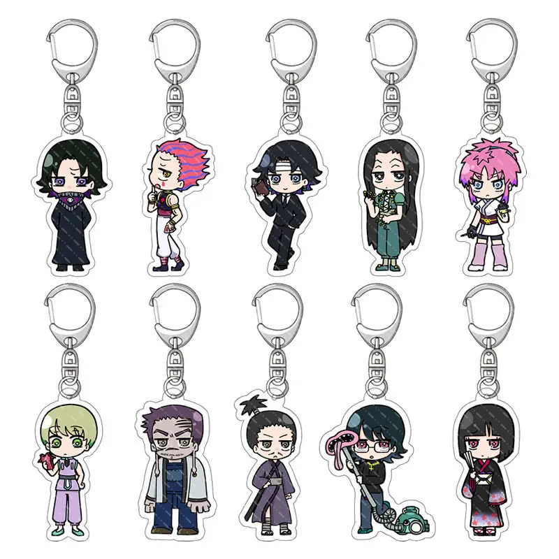

Anime Hunter X Hunter Keychain Acrylic Figure Car Key Rings Pendant Keyring Accessories Metal Holder Bag Jewelry Gifts