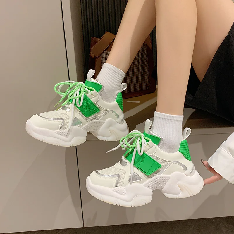 

Women's Sports Shoes Designer Sneakers Women Summer Women's Chunky Shoes Fashion Mesh Sports Shoes Height Increasing Shoes