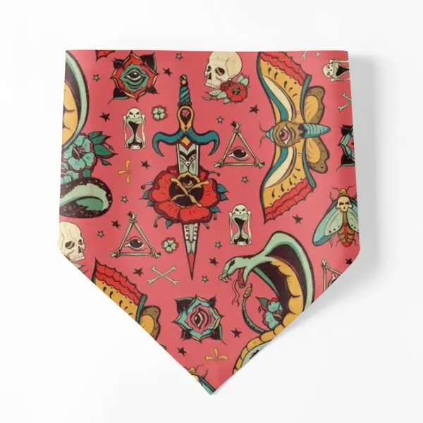 

Розовые банданы с имитацией татуировки для собак, шейный платок, полотенце, шарф, косынка для щенка, ошейник для питомца, праздничный костюм, товары для вечеринки, принт