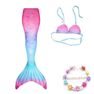 Mermaid tail adult women's swimsuit parent-child children's swimsuit performance clothing with fins images - 6