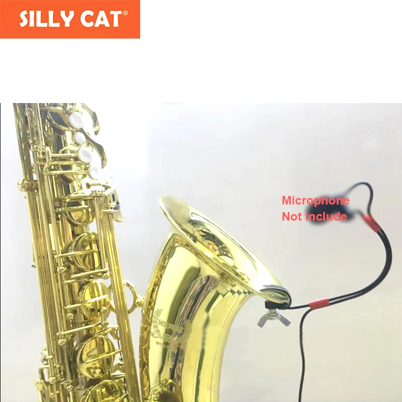 

Sax Microphone Stand Clip Alto (Eb)/ Tenor (Bb)/ Soprano(Bb)/ Baritone (Eb) Saxophone Wireless Microphone Performance Stand Clip