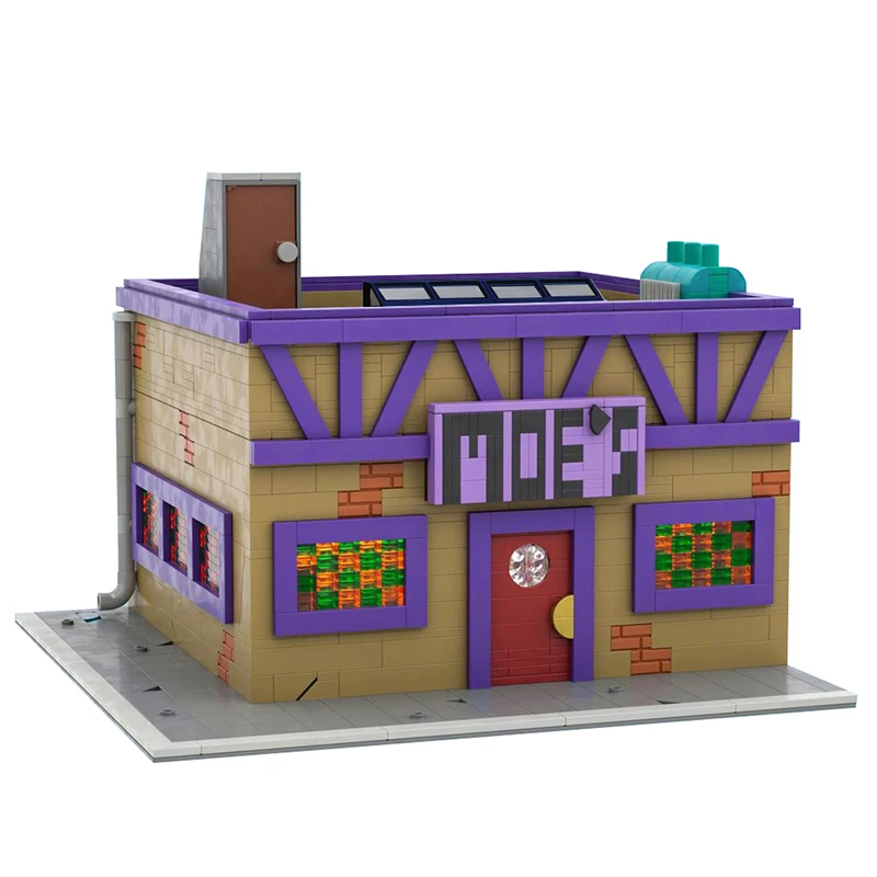 Фото Конструктор Bricklink Ideas City: Дом Симпсонов, Красти Бургер, Церковь Спрингфилд, Начальная школа — Архитектурные наборы, строительные блоки, игрушки №3