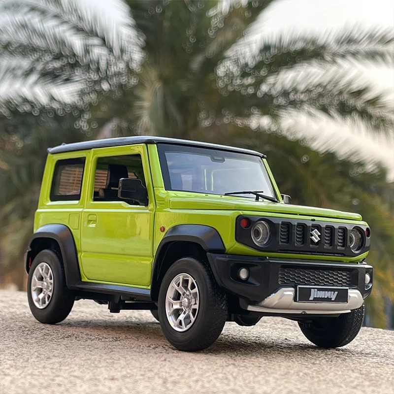 

1:18, SUZUKI Jimny SUV, модель автомобиля из сплава, Литые и игрушечные автомобили, звук рулевого колеса и искусственная модель автомобиля, коллекционный подарок