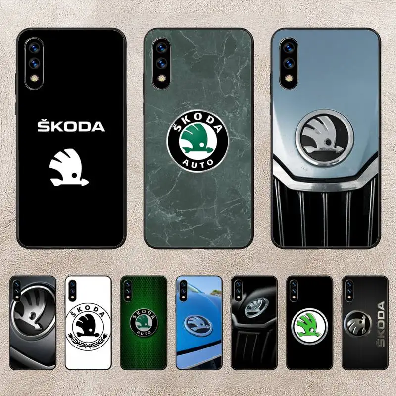 

Luxury Super Skoda Car Logo Phone Case For Huawei G7 G8 P7 P8 P9 P10 P20 P30 Lite Mini Pro P Smart Plus Cove Fundas