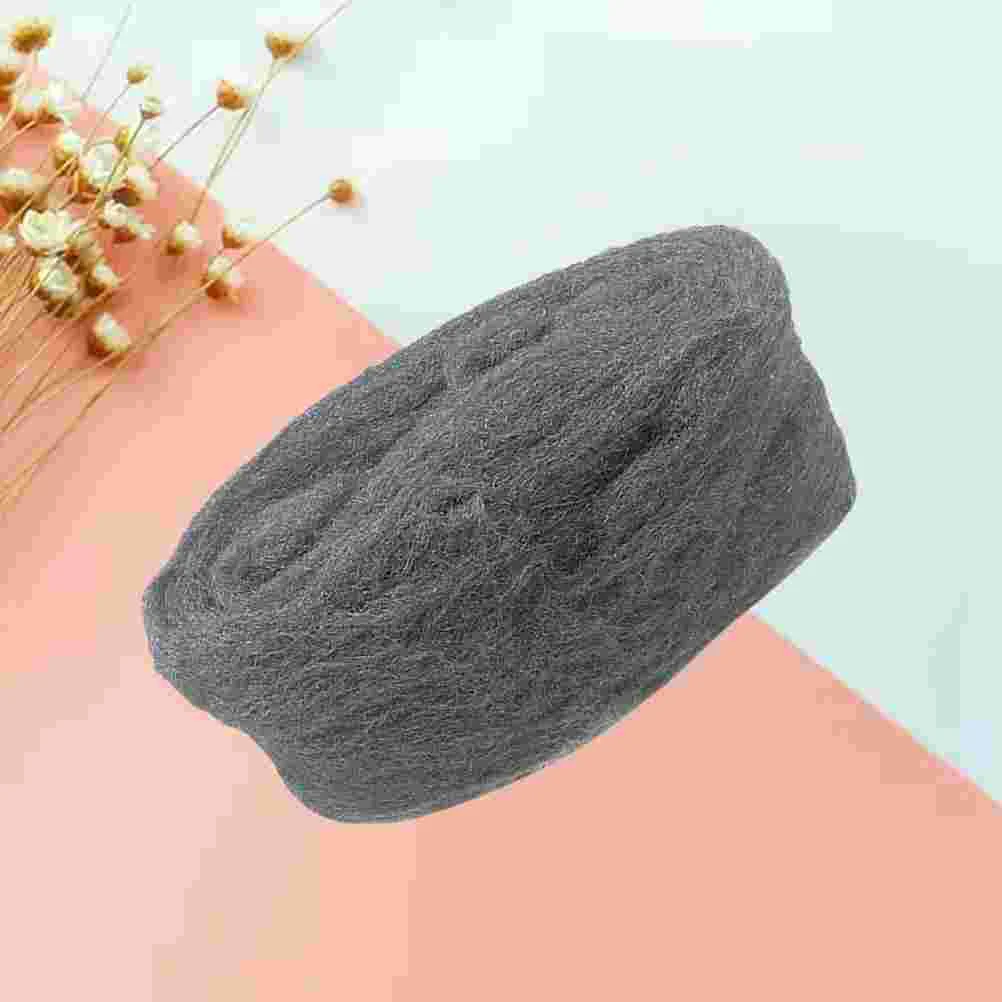 

150cm Wood Stone Polished and Polished Sponge Stainless Steel Rust Removal Scrubber (Grey)