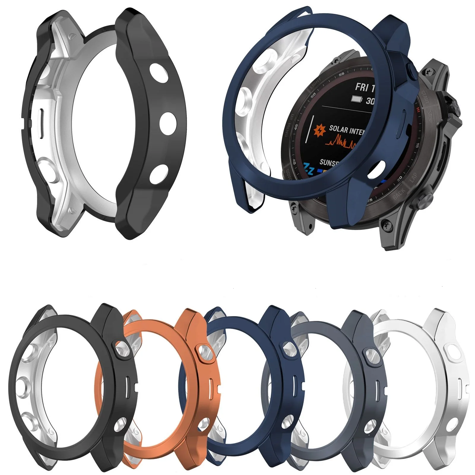 

Для Garmin Fenix 7/7X/7S. Чехол из ТПУ с защитой от отпечатков пальцев