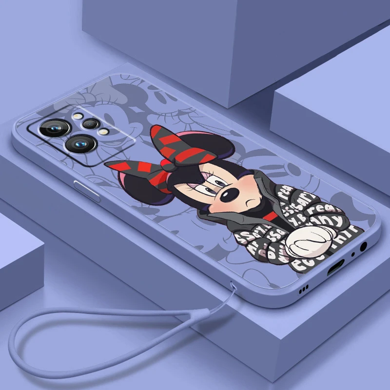 

Liquid Rope Minnie Mickey Mouse Disney Phone Case For OPPO Realme Q3S Q5i 50A 50i C21Y C11 GT Neo3 Neo2 9 9i 8 8i 7 Pro Plus