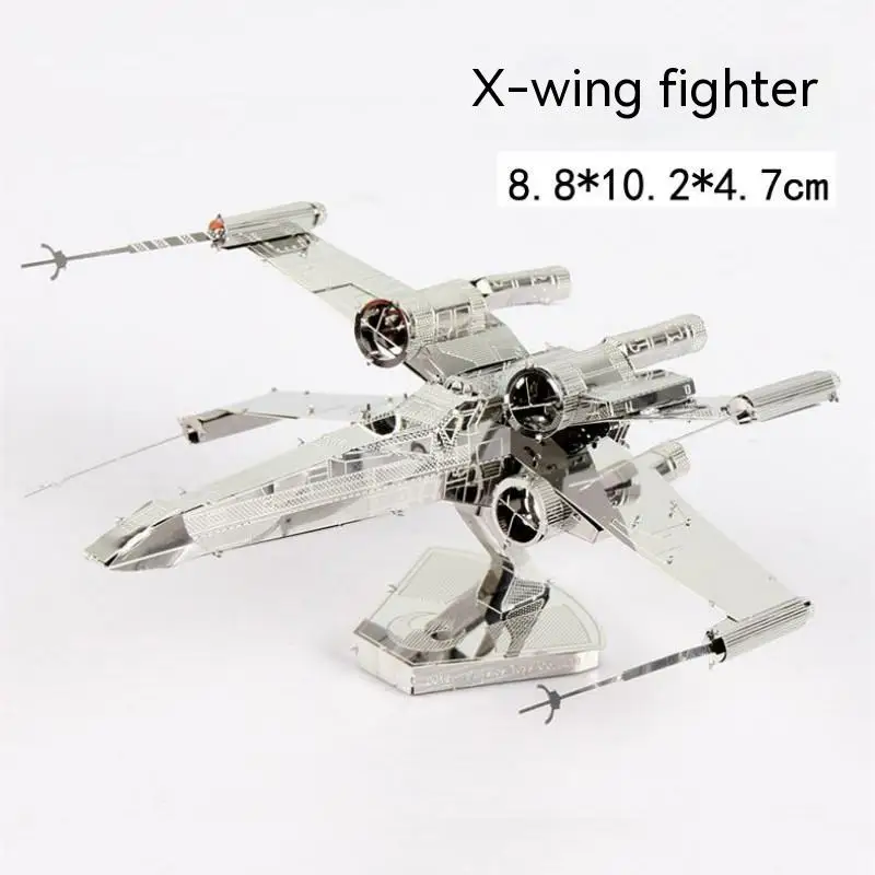 

Креативный подарок на день рождения для детей, металлическая Сборная модель 3d, трехмерная модель ручной работы «сделай сам», модель X-Wing Fighter, украшения