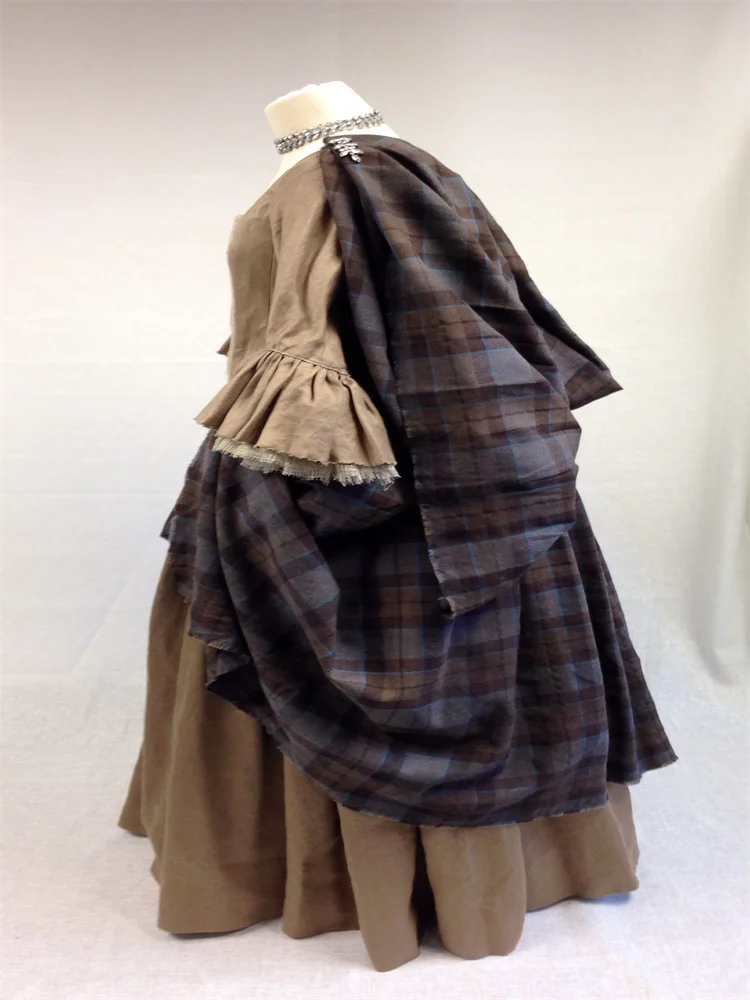 Outlander Letitia MacKenzie Косплей Костюм Женское Готическое Шотландское Платье Хайлендс