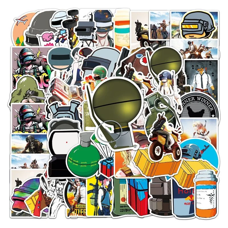 Мультяшные Аниме игры PUBG наклейки водонепроницаемый СКЕЙТБОРД гитара Чемодан