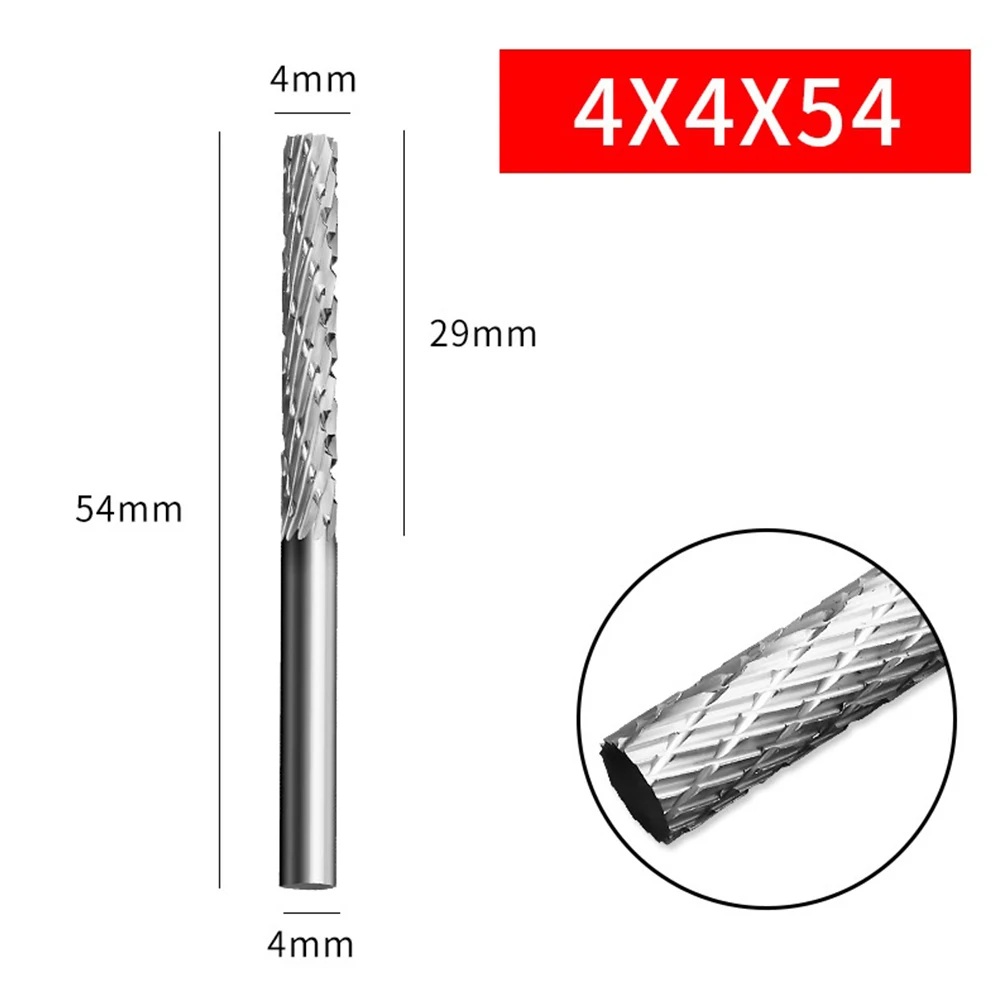 

1pc 4mm Shank Rotary Burr High Speed Steel Rotary File For Wood Root Carving Grinding Milling Cutter Drill Bit Engraving Bits