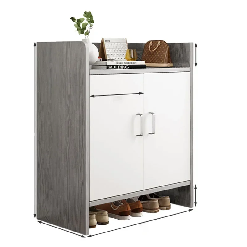 Простые белые шкафы для обуви Вертикальные элегантные дизайнерские прихожей Mutil