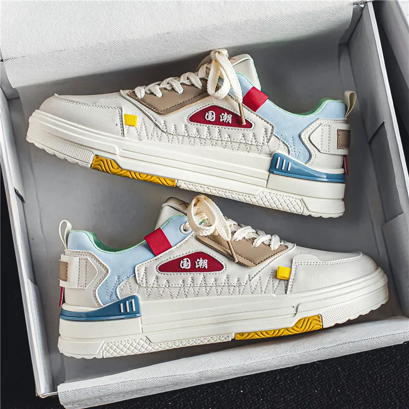 

Designer Men's Sneakers Comfortable Casual Shoes INS Chinese Style Trendy Vulcanized Shoes Men's Platform Shoes Tenis Masculino
