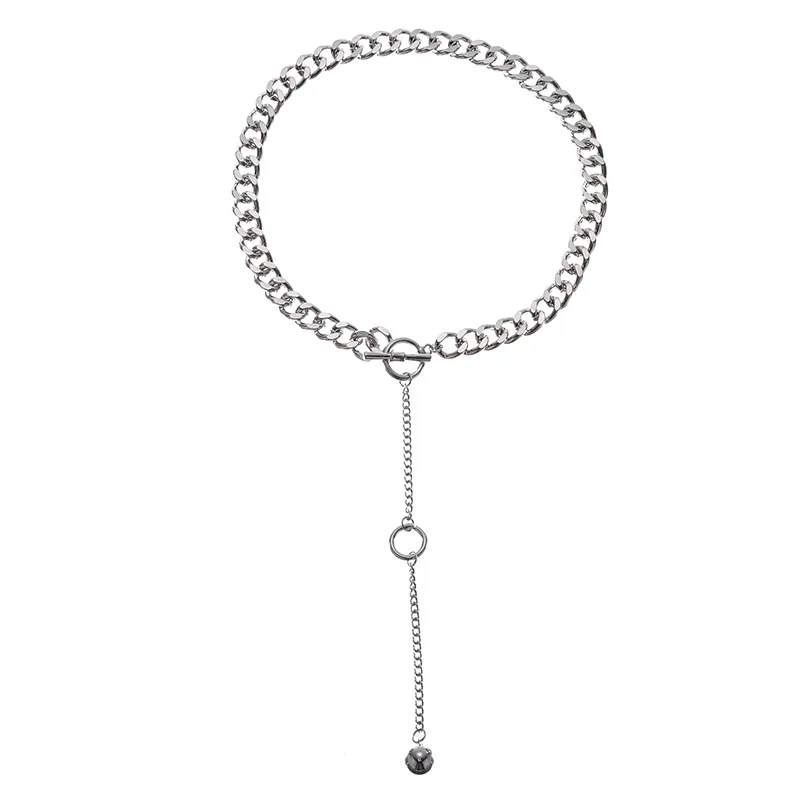 Женское колье-чокер в стиле хип-хоп массивная цепь готическом массивное ожерелье