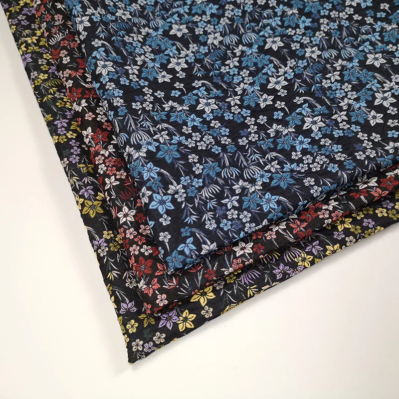 

Yarn-dyed Jacquard Brocade Fabric Spring Autumn and Winter Small Floral Cheongsam Hanfu Tang Suit Cotton Jacket Material