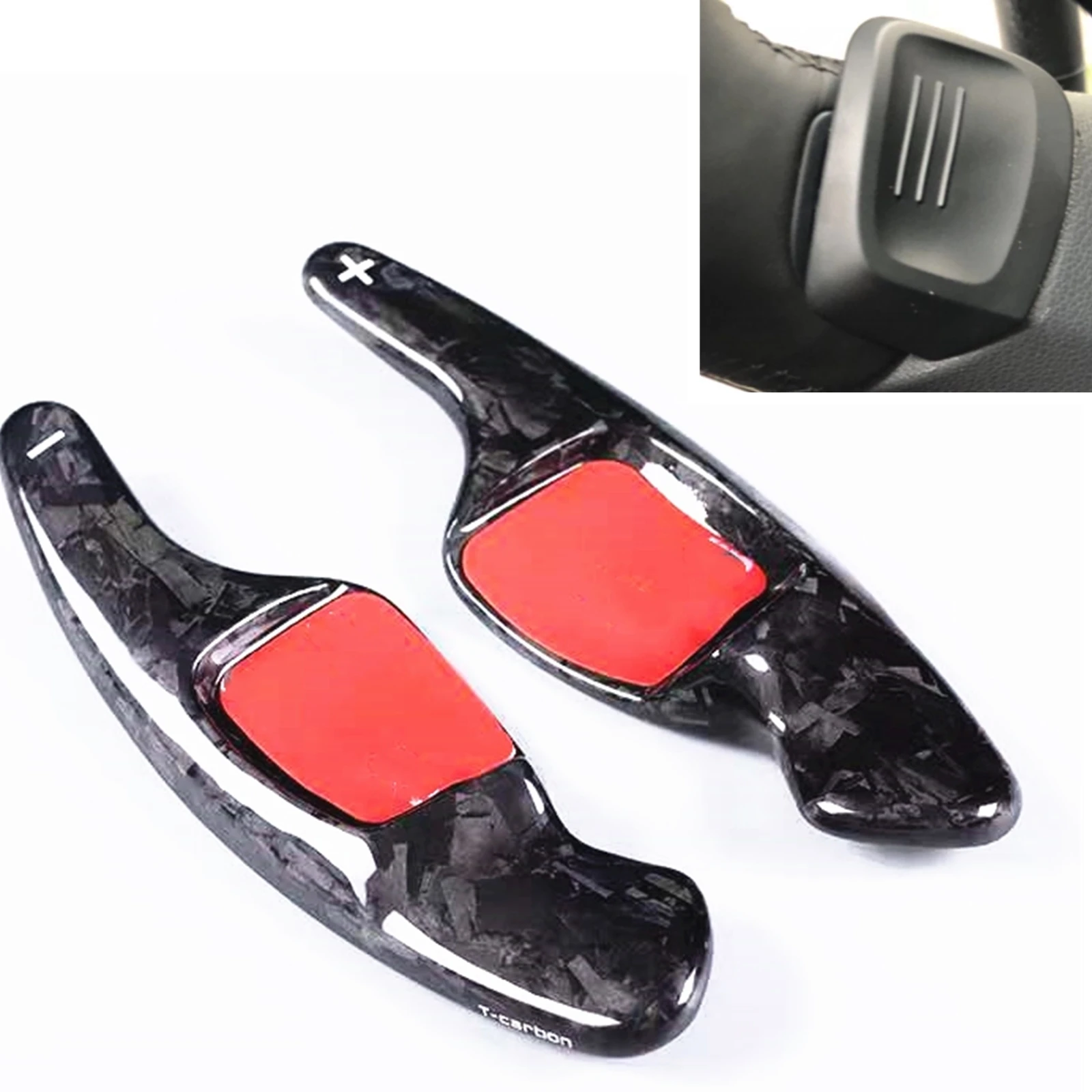 

Удлинитель рулевого колеса для Volkswagen Tiguan VW Lamando CC 2016-2019, из натурального углеродного волокна, Черная задняя крышка