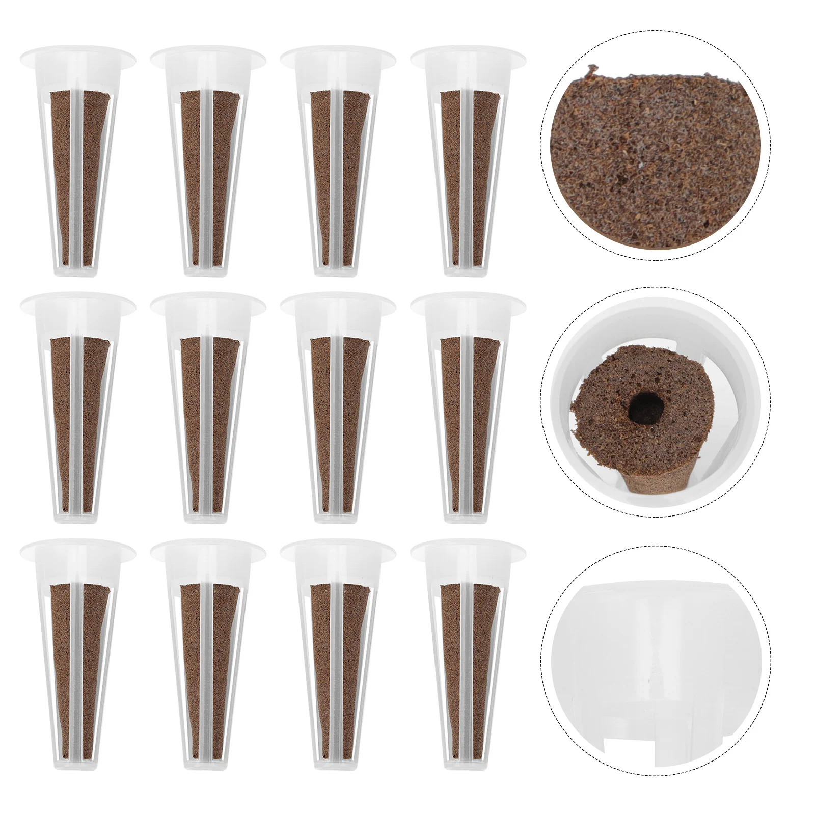 

12 Sets Soilless Culture Net Cups Hydroponics Nursery Baskets