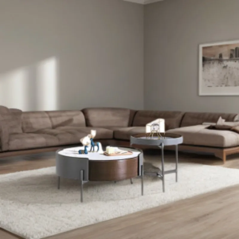 Итальянский минималистичный приставной столик мебель эстетический