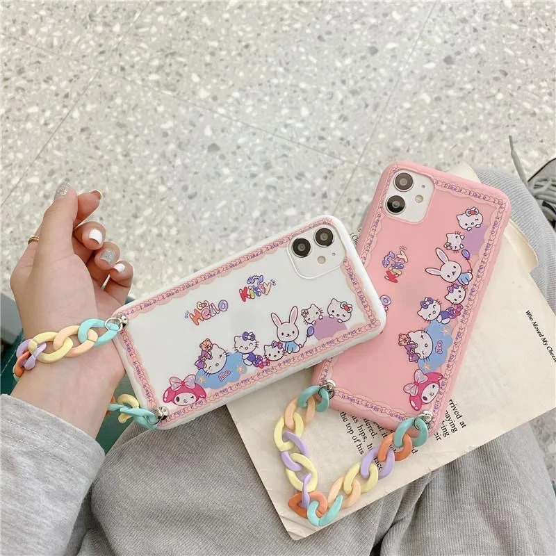 

Sanrio Cartoon Hello Kitty Cell Phone Case For Samsung Galaxy S21 S20 FE Note20 ULTRL PLUS 5G A80 A51 A71 A82 Soft Silicone Case