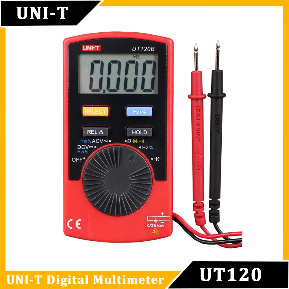 

UNI-T UT120 Pocket Size Digital Multimeter AC DC Milliampere Current Voltage Resistance Capacitance Frequency Multi Meter