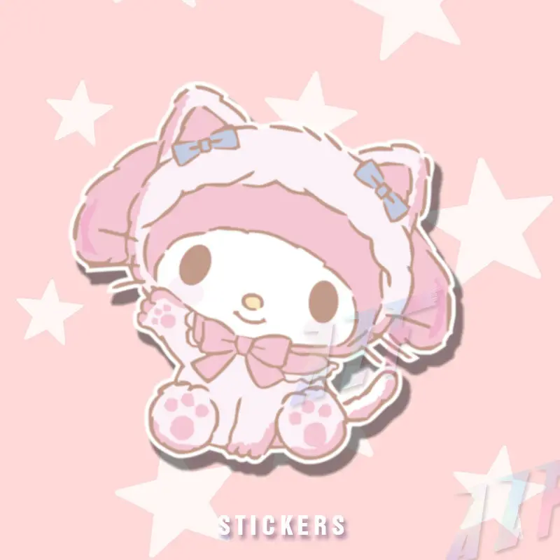 Sanrio My Melody милые Мультяшные наклейки для автомобиля мотоцикла неотражающие